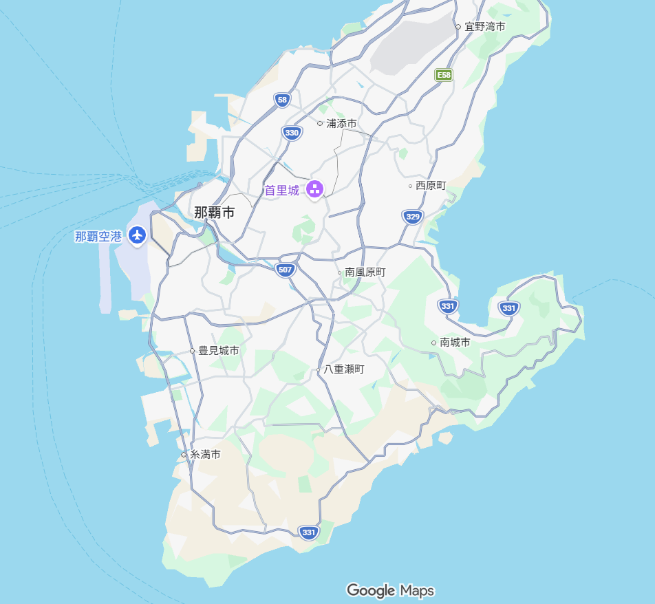 対応エリアマップ：那覇市・豊見城市・糸満市・南城市など沖縄本島南部